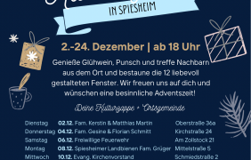 Plakat Adventsfenster Spiesheim