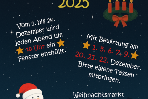 Plakat Adventsfenster Gau-Weinheim