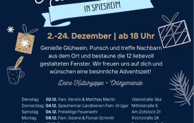 Plakat Adventsfenster Spiesheim