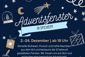 Plakat Adventsfenster Spiesheim 2025