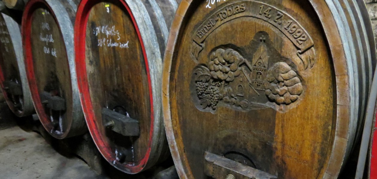Weingut Margaretenhof_Weinkeller Holzf&auml;sser, &copy; Weingut Margaretenhof