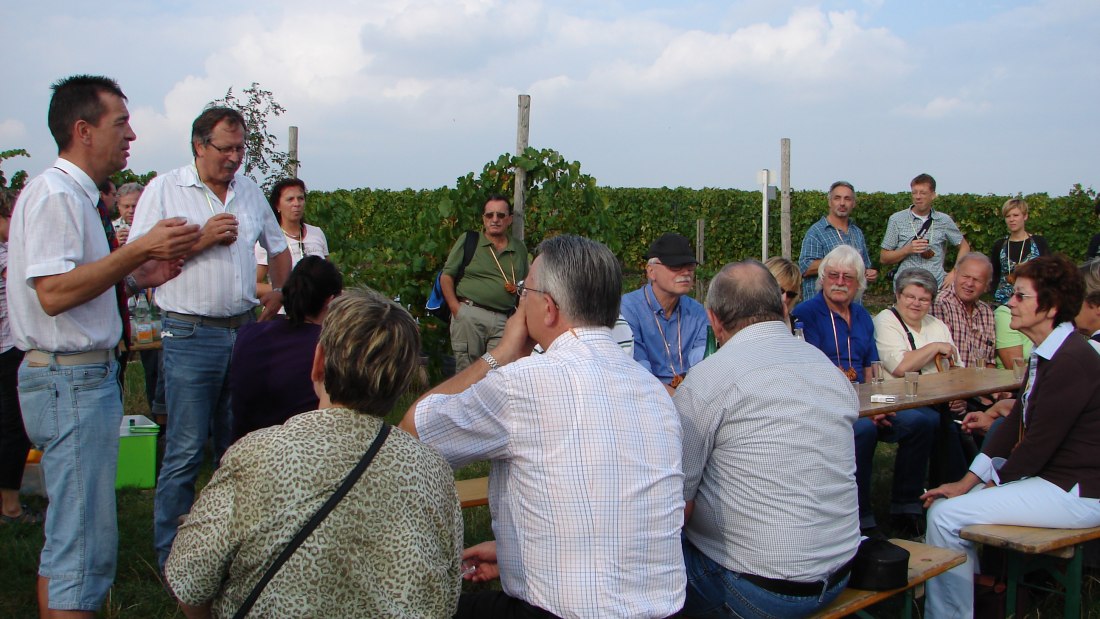 Weingut Karl Werner Mohr_Gruppe im Weinberg, &copy; Weingut Karl Werner Mohr
